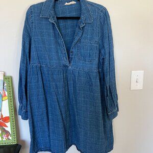 Madewell | Denim Long-sleeve Shirt Dress | XL